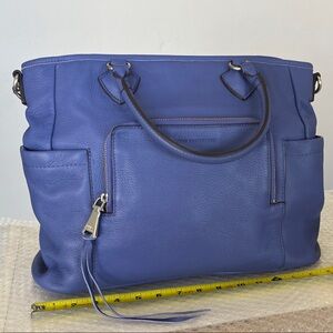 Aimee Kestenberg Sunbury Blue Iris Leather Tote Bag NWOT